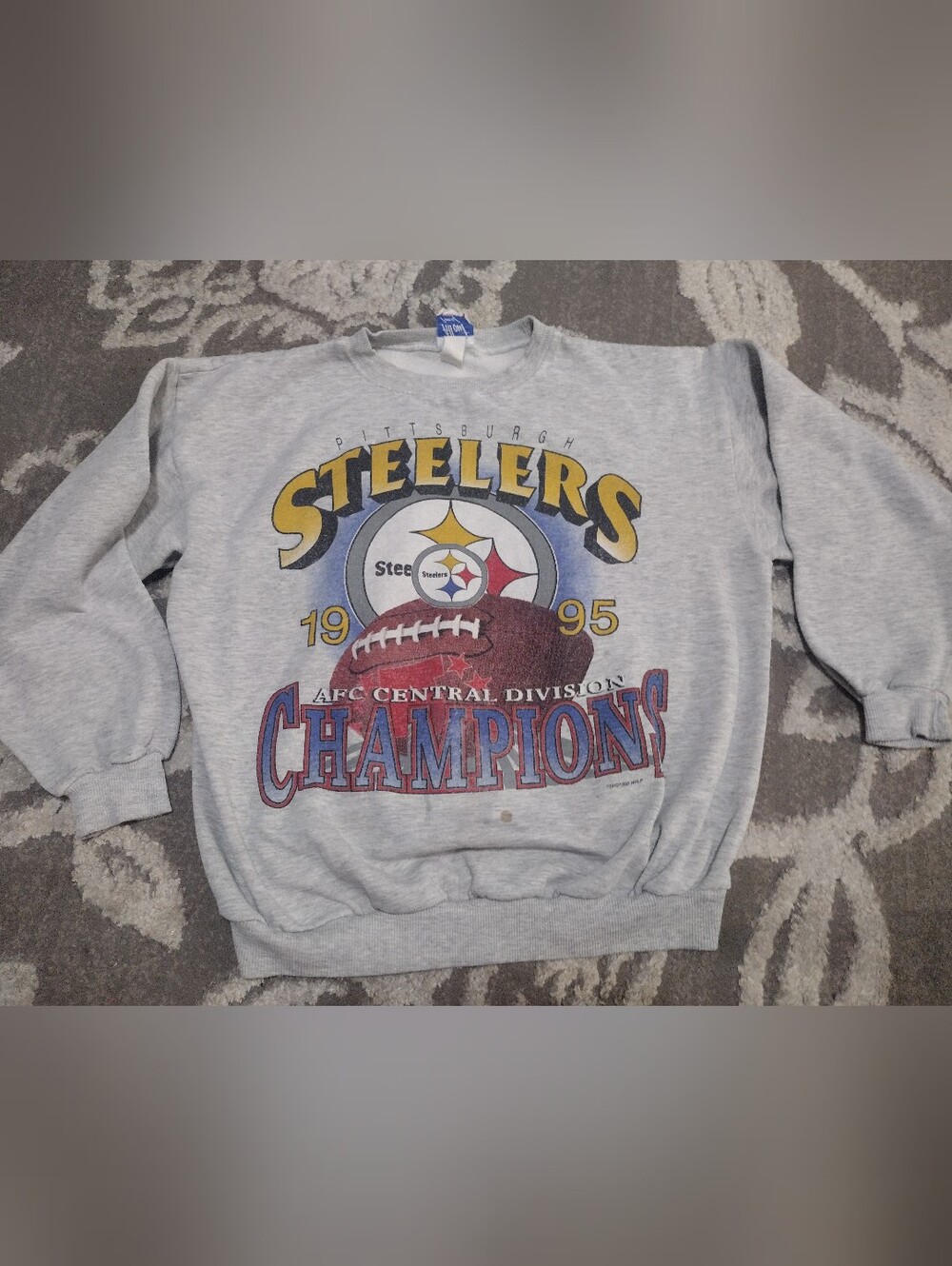 Vintage Pittsburgh Steelers 1995 AFC Central Champions Crewneck Sweatshirt